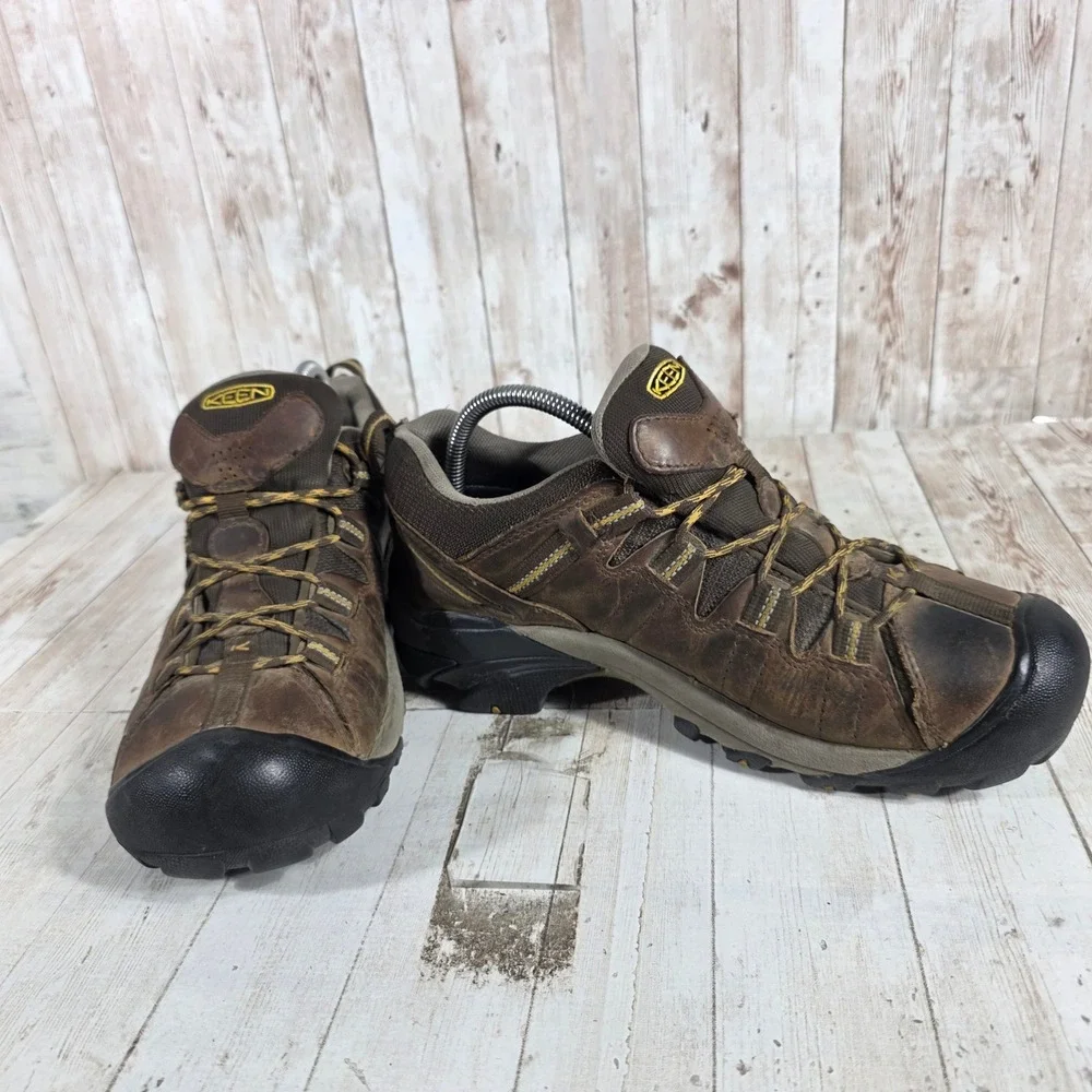 KEEN Targhee II Waterproof Hiking Shoes‎ Mens 8.5 Brown Leather Low 1008417